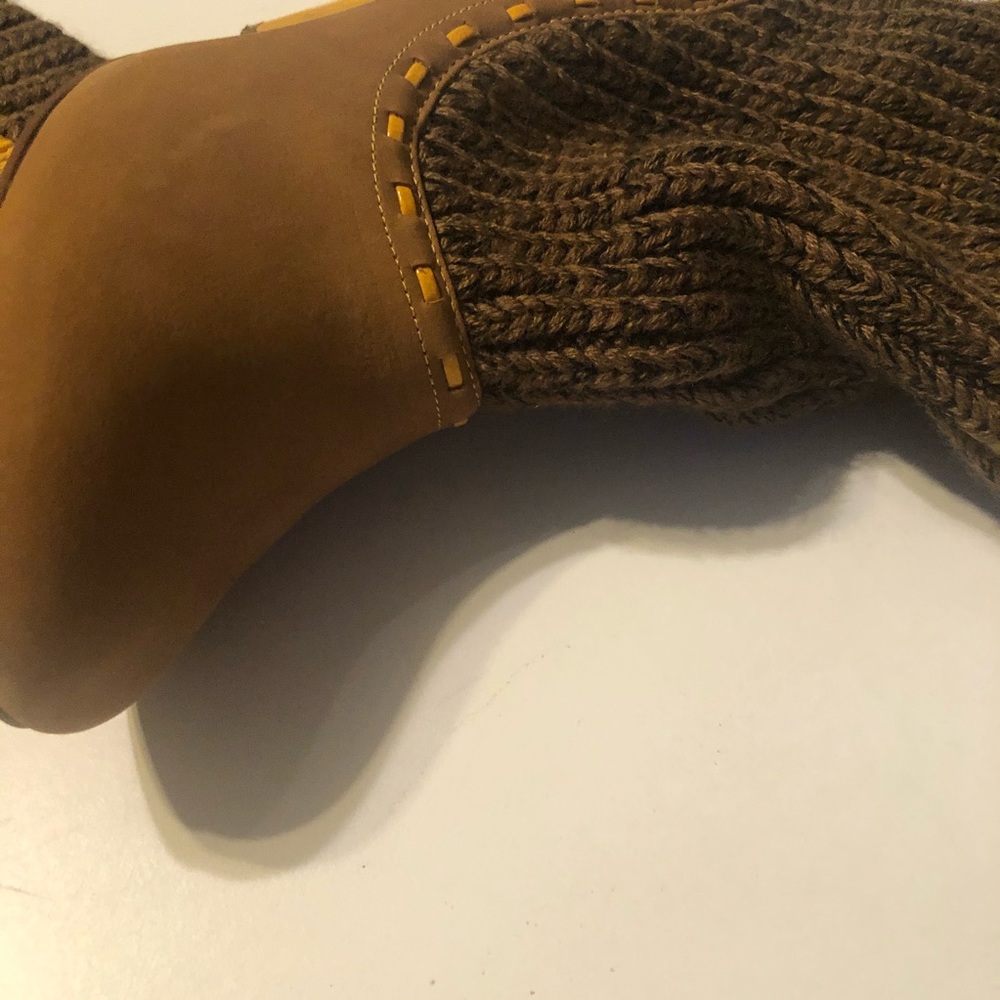 Woman’s Chunky fall unique Y2k wedge sweater sock style fleece pumps - Picture 3 of 10